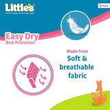 Little's Easy Dry Cotton Bed Protector - Pink