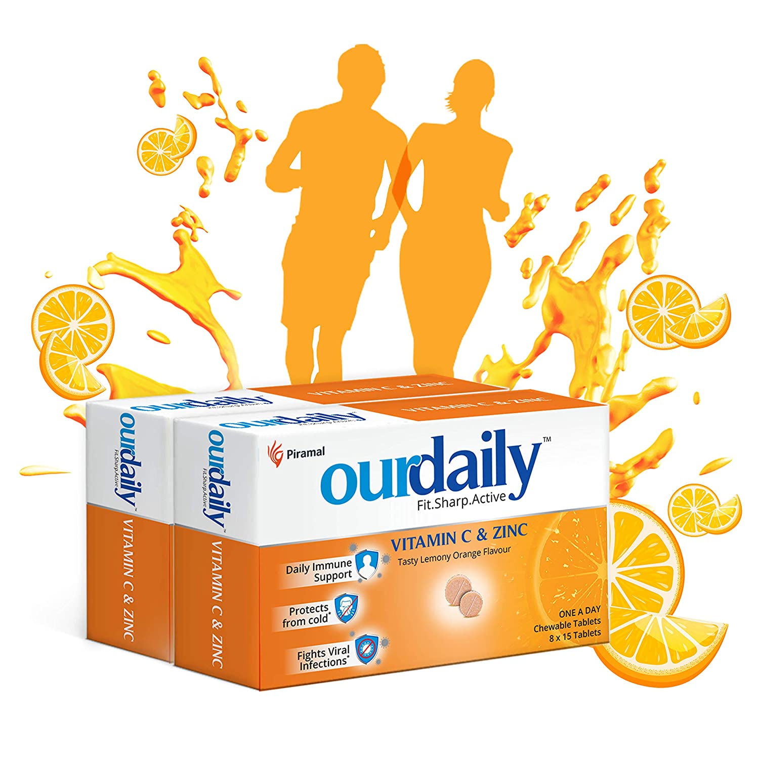Ourdaily Zinc & Vitamin C Tablets | Chewable Tablets