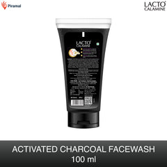Lacto Calamine Activated Charcoal Face Wash| Contains Aloe Vera & Tea Tree Extract-100ml