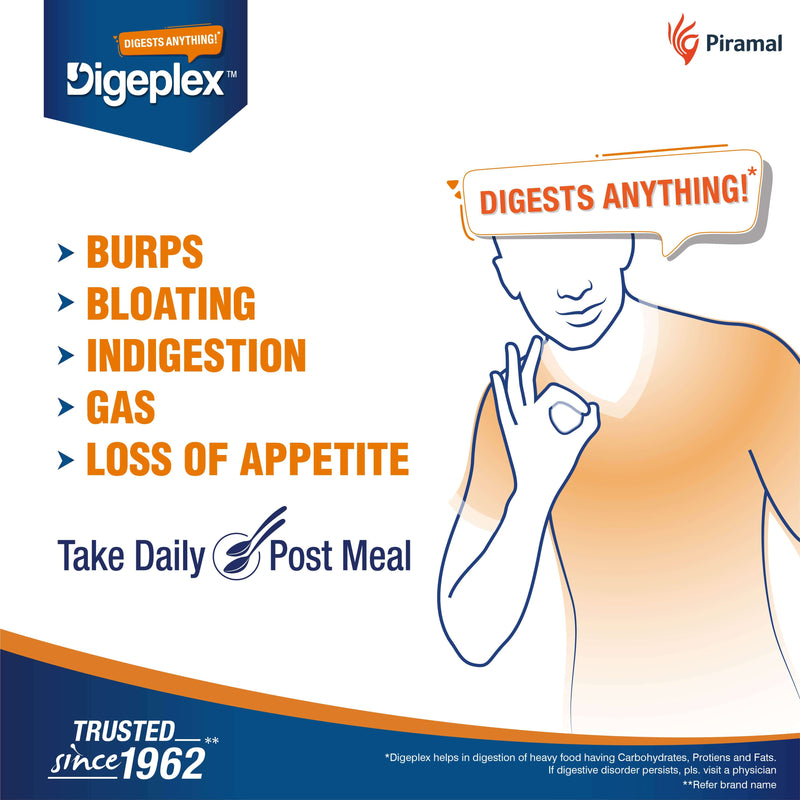 Digeplex Liquid and Tablet | Medicine for Indigestion & Bloating | Stomach Indigestion Medicine