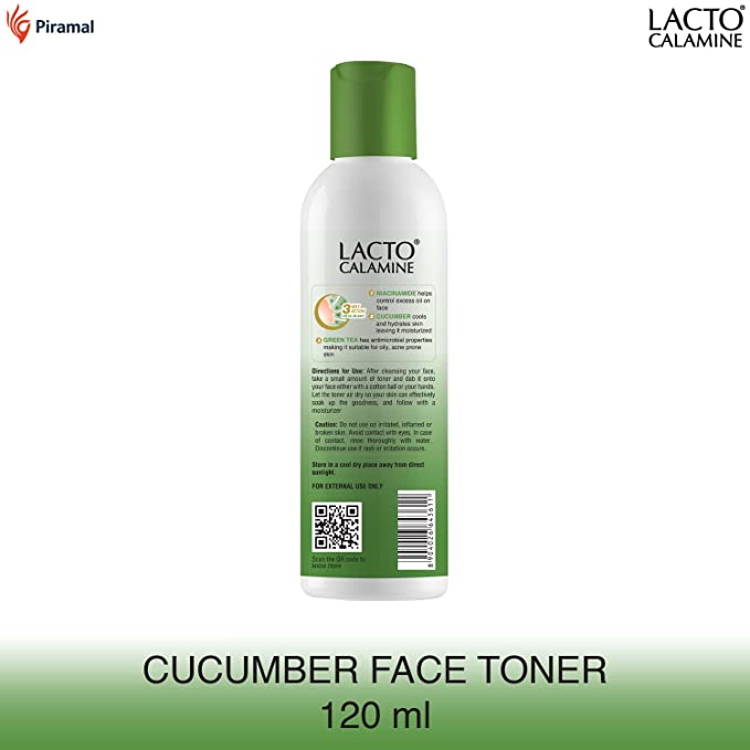 Lacto Calamine Cucumber Face Toner | Acne Prone Skin- 120ml