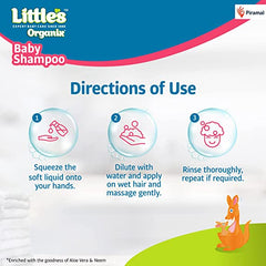 Little's Organix Baby Shampoo | Mild & Gentle I Dermatologically Tested | Enriched wIth Organic Ingredients I Free from Paraben & Phthalates- 400g