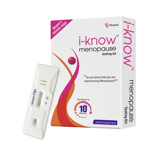 i-know Menopause testing kit | For women facing menopause symptoms like hot flashes, night sweats, mood swings | Simple home based urine test |Pack of 3 strips