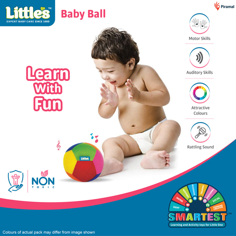 Little's Play Time Combo (Little's Comfy Baby Pants, Medium | Super Jumbo Diaper Pack of 1 I Little's Soft baby Ball I Toys for Babies I Jungle Magic Doodle Waterz Lion and Rabbit, Reusable Children's Colouring Book)
