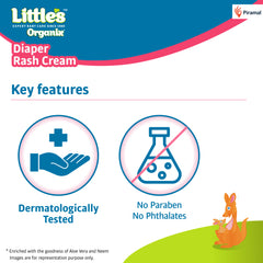 Little's Organix Diaper Rash Cream | Contains Organic Aloevera & Neem Extract-50gm