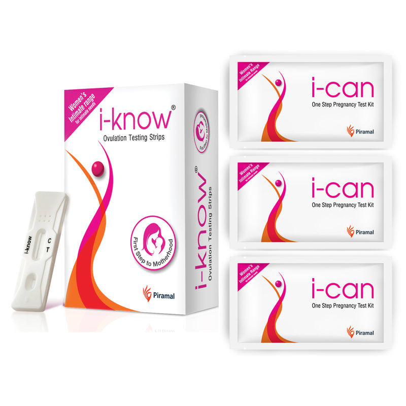 i-know Ovulation Testing Strips & i-can Pregnancy Testing Kit Combo