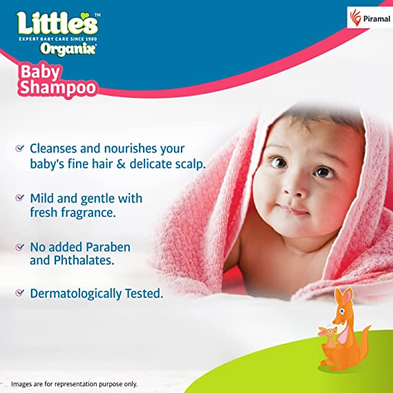 Little's Organix Baby Shampoo | Contains Organic Aloevera and Neem Extract-400gm